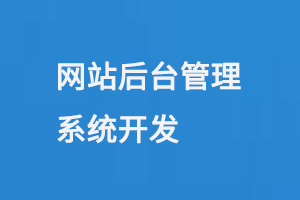 網(wǎng)站后臺(tái)管理系統(tǒng)開發(fā)